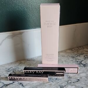 Mary Kay Bundle - Lash Primer, Mascara, Eyeliner, Timewise Body Lotion
